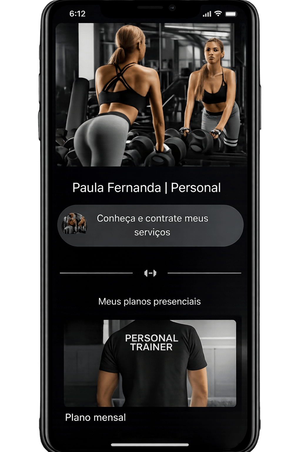 Captura de tela de exemplos de páginas de biolink